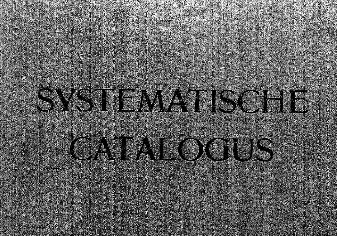 Systematic catalogue
